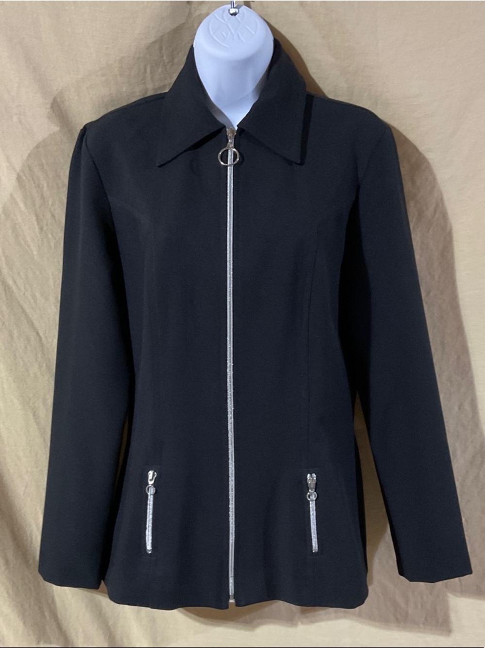 XOXO Size S Classic Black Zip-Front Jacket